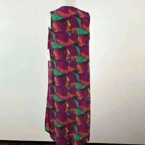 New Lularoe Joy Womens long vest duster size S 4-6 multicolored leaves - Picture 5 of 11